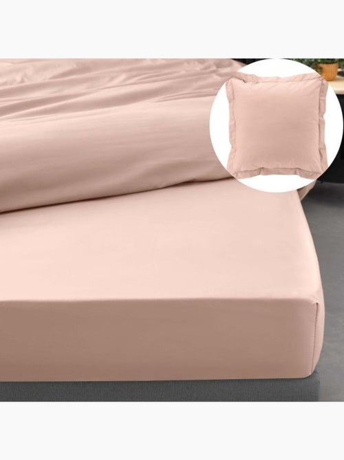 Drap housse qualité hôtel + 2 taies en percale 78 fils - Kiabi Drap housse qualité hôtel + 2 taies en percale 78 fils - Kiabi