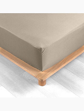 Drap housse qualité hôtel + 2 taies en percale 78 fils