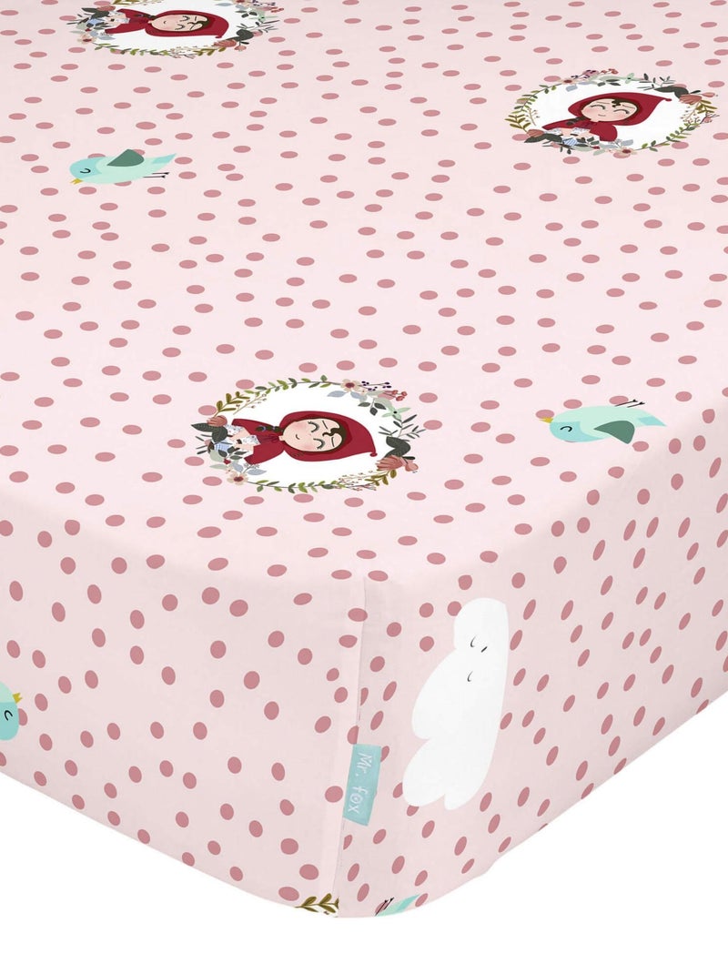 Drap-housse Red riding hood Lit Bébé "Happyfriday" Blanc - Kiabi