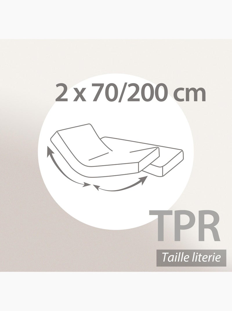 Drap housse relaxation uni coton ALTO - TPR Tête et pied relevable Bordeaux - Kiabi