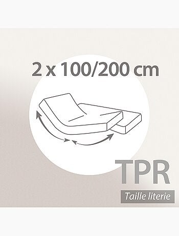 Drap housse relaxation uni coton ALTO - TPR Tête et pied relevable