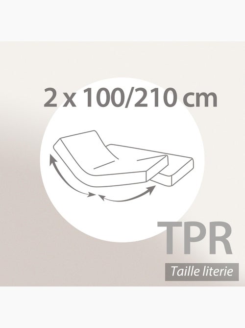 Drap housse relaxation uni coton ALTO - TPR Tête et pied relevable - Kiabi