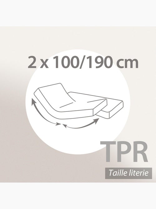 Drap housse relaxation uni coton ALTO - TPR Tête et pied relevable - Kiabi