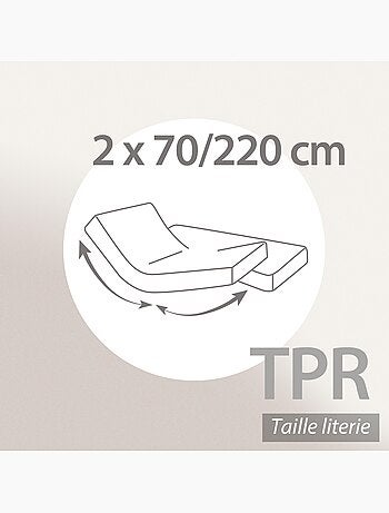 Drap housse relaxation uni coton ALTO - TPR Tête et pied relevable