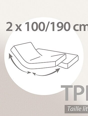 Drap housse relaxation uni coton ALTO - TPR Tête et pied relevable