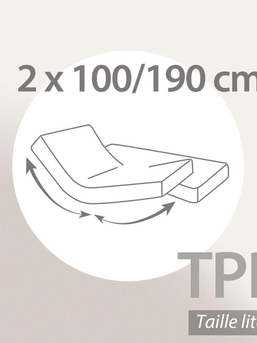 Drap housse relaxation uni coton ALTO - TPR Tête et pied relevable - Kiabi Drap housse relaxation uni coton ALTO - TPR Tête et pied relevable - Kiabi