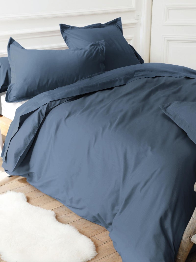 Drap housse relaxation uni coton ALTO - TR Tête relevable uniquement Bleu marine - Kiabi