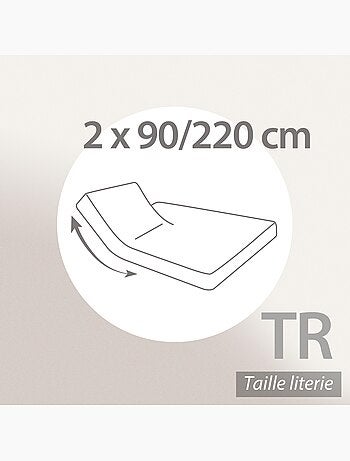 Drap housse relaxation uni coton ALTO - TR Tête relevable uniquement