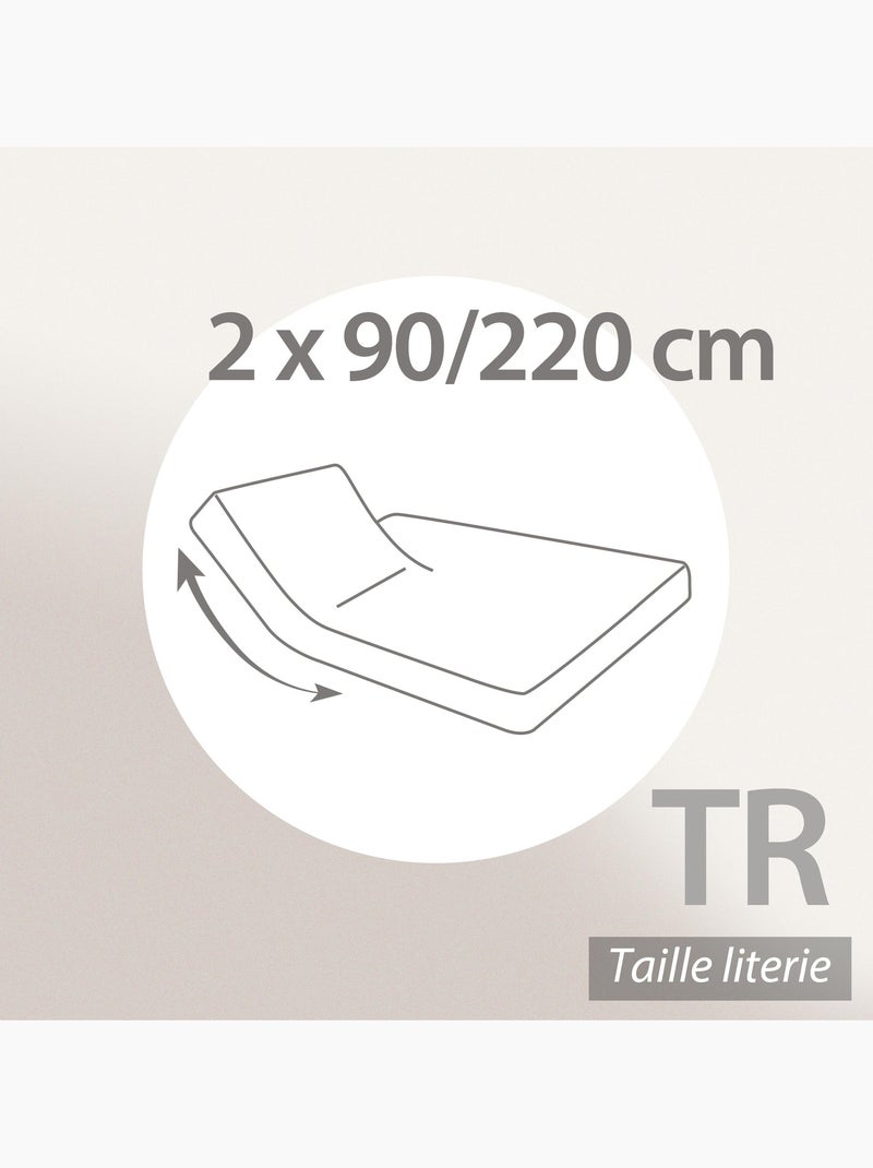 Drap housse relaxation uni coton ALTO - TR Tête relevable uniquement Bordeaux - Kiabi
