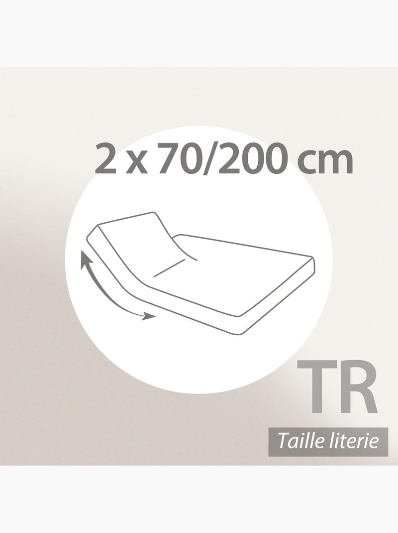 Drap housse relaxation uni coton ALTO - TR Tête relevable uniquement Gris - Kiabi
