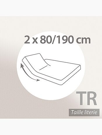 Drap housse relaxation uni coton ALTO - TR Tête relevable uniquement