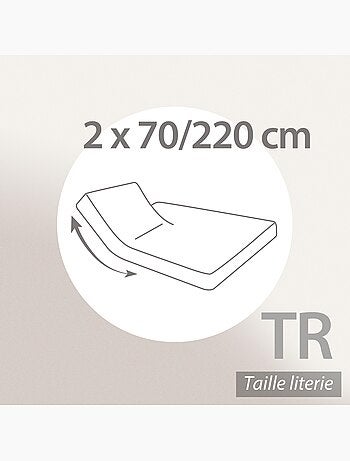 Drap housse relaxation uni coton ALTO - TR Tête relevable uniquement