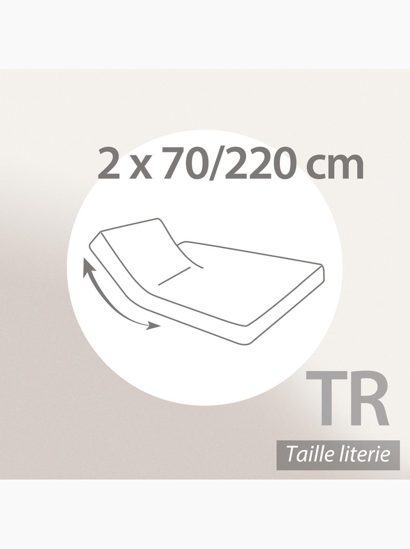 Drap housse relaxation uni coton ALTO - TR Tête relevable uniquement Gris perle - Kiabi