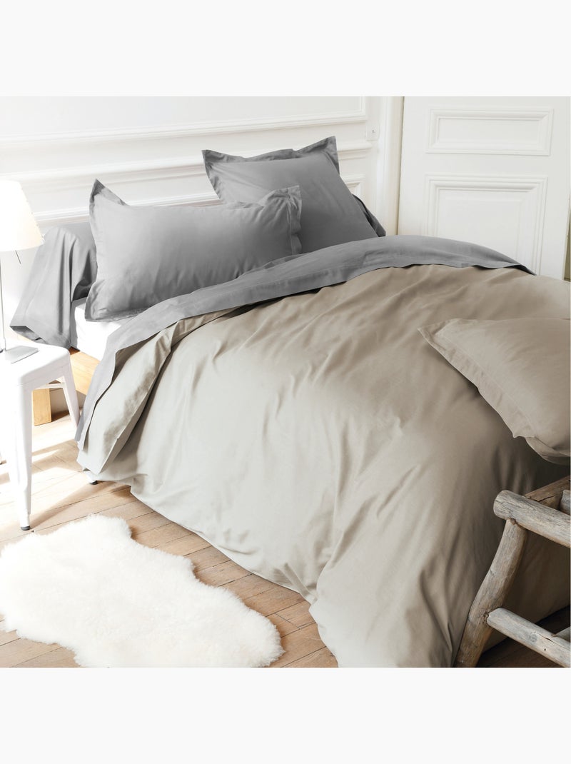 Drap housse relaxation uni coton ALTO - TR Tête relevable uniquement Marron clair - Kiabi