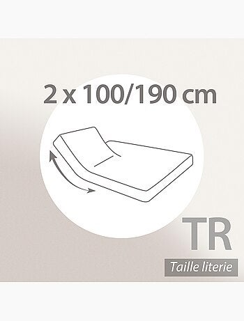 Drap housse relaxation uni coton ALTO - TR Tête relevable uniquement
