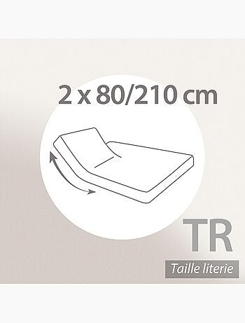 Drap housse relaxation uni coton ALTO - TR Tête relevable uniquement