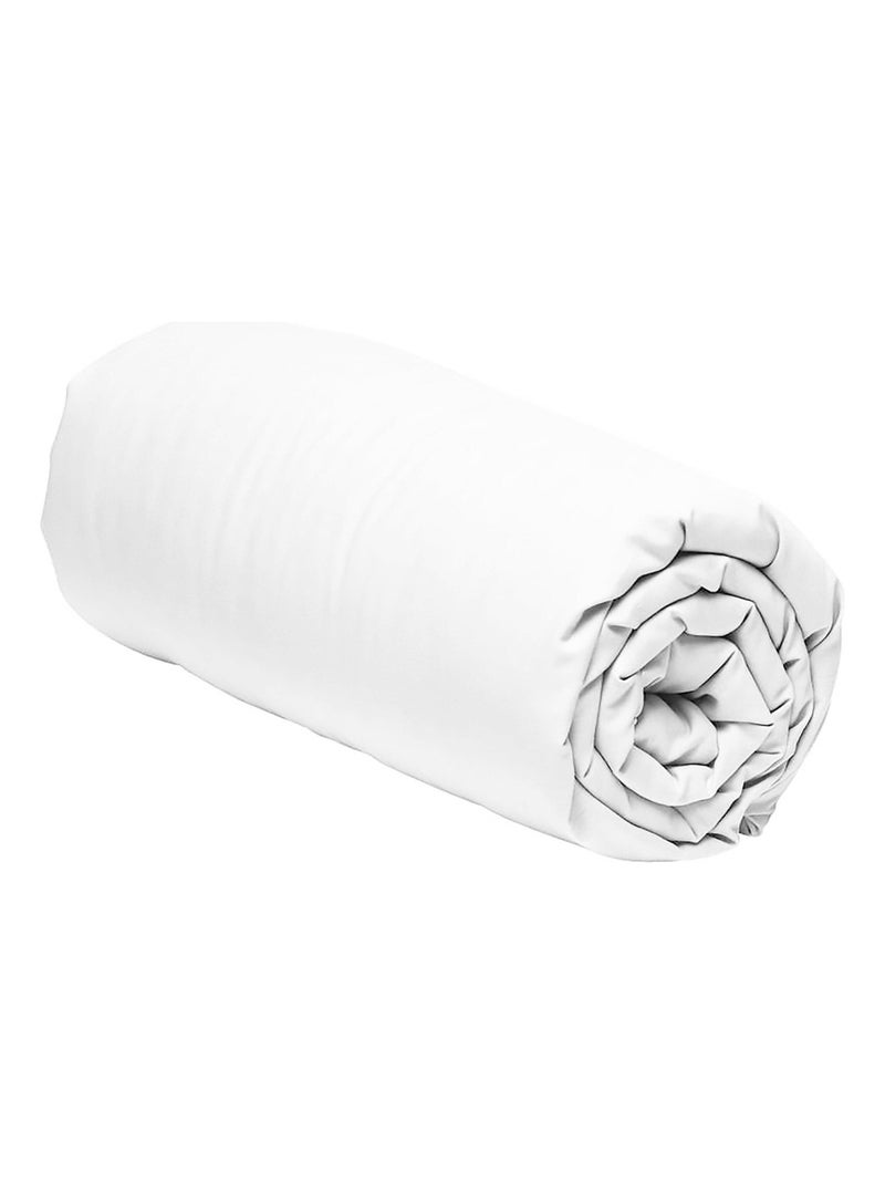 Drap housse SATIN Blanc - Kiabi