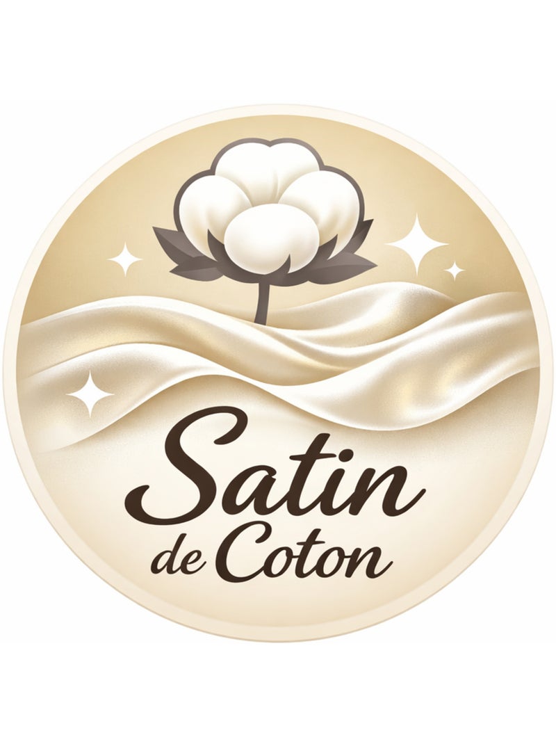 Drap-housse – Satin de coton 120 fils/cm² – Bonnet 30 cm Blush - Kiabi