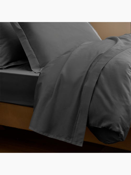 Drap-housse – Satin de coton 120 fils/cm² – Bonnet 30 cm - Kiabi