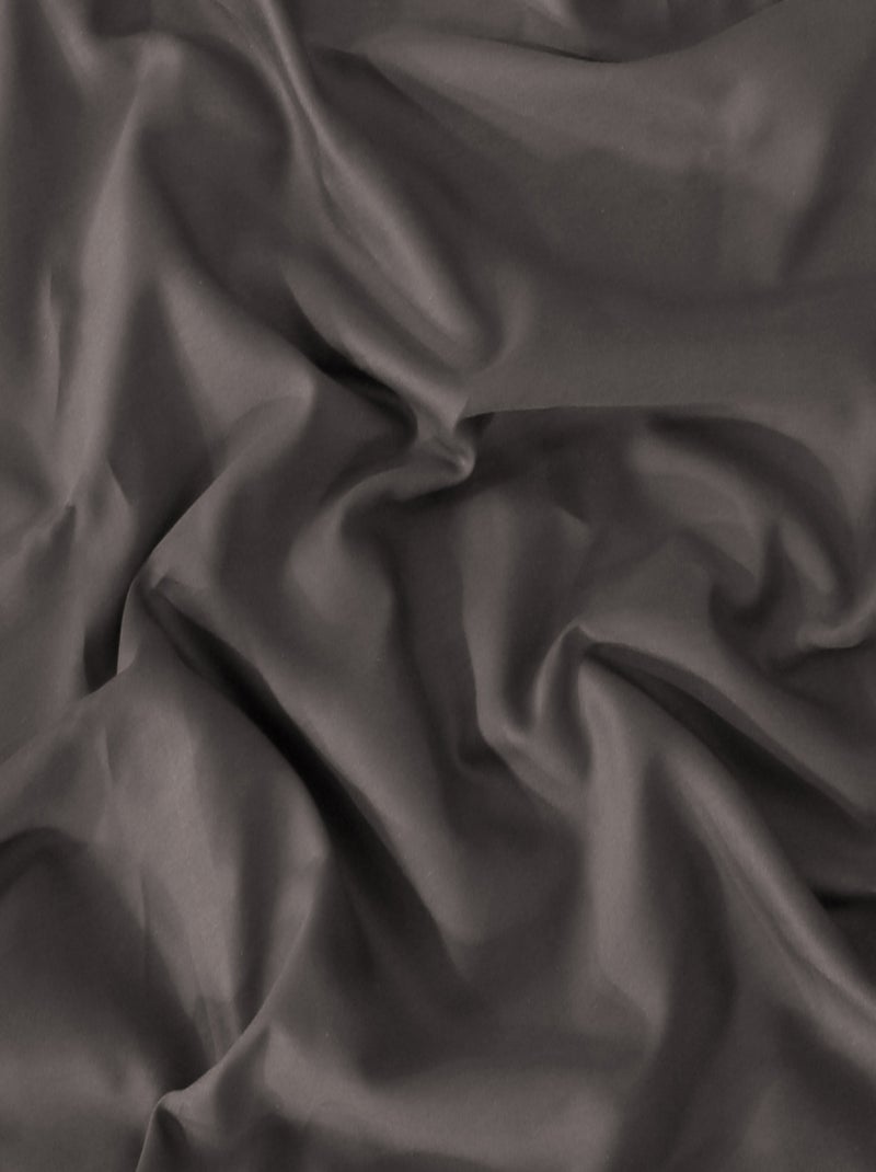Drap housse satin de coton anthracite gris anthracite - Kiabi