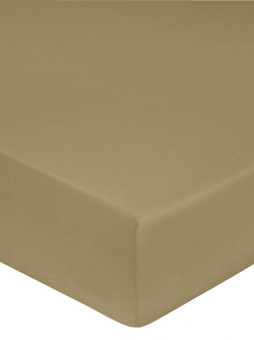 Drap housse satin de coton beige - Kiabi Drap housse satin de coton beige - Kiabi