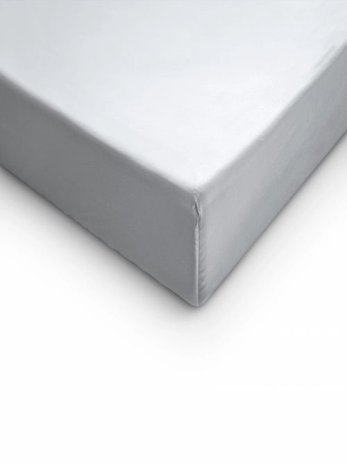 Drap Housse Satin de Coton Blanc - Kiabi Drap Housse Satin de Coton Blanc - Kiabi