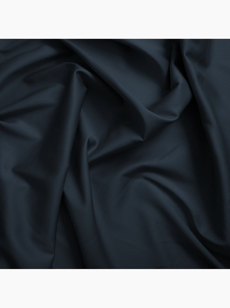 Drap housse satin de coton bleu Bleu marine - Kiabi