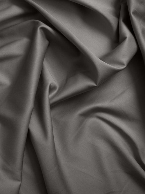 Drap housse satin de coton gris - Kiabi