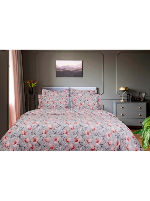 Drap housse satin de coton imprimé Floral - Kiabi Drap housse satin de coton imprimé Floral - Kiabi