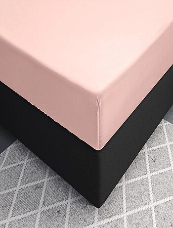 Drap Housse Satin de Coton Rose