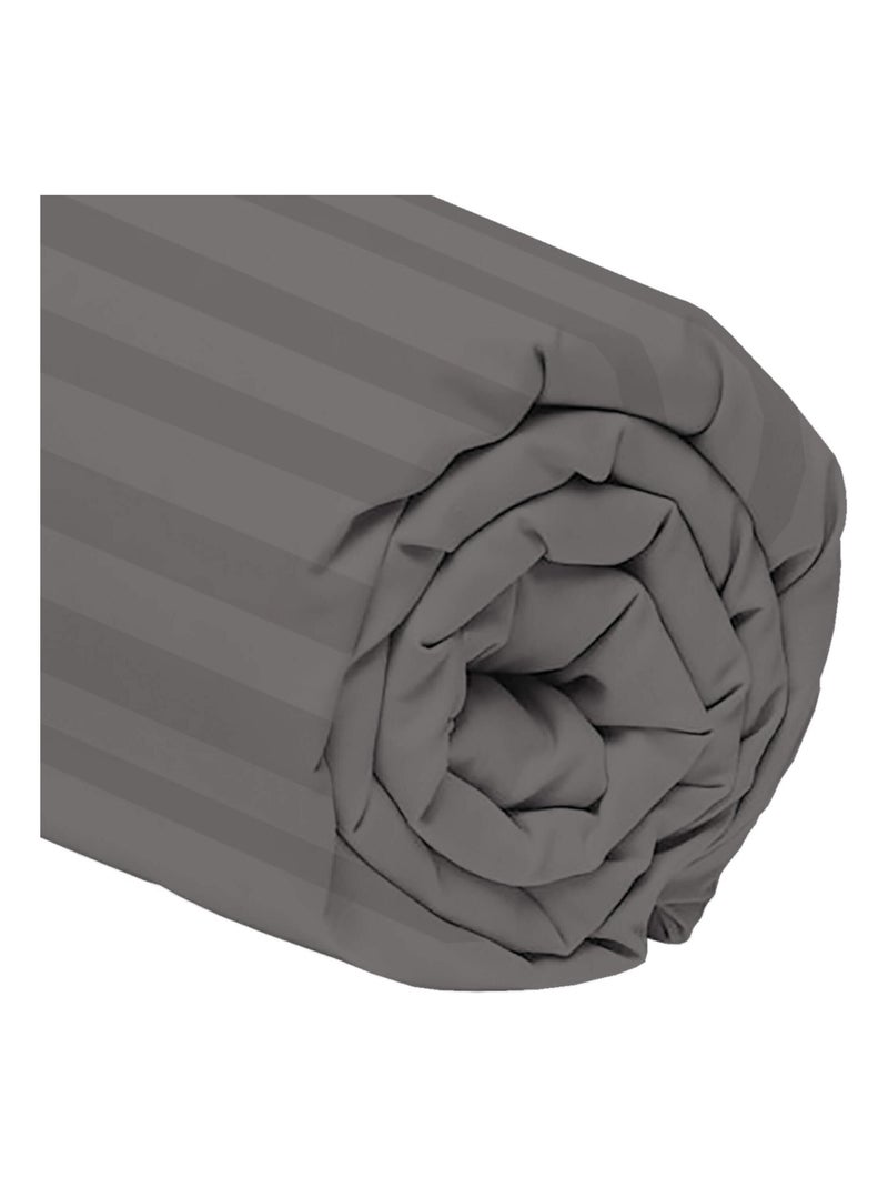 Drap housse Satin Gris - Kiabi