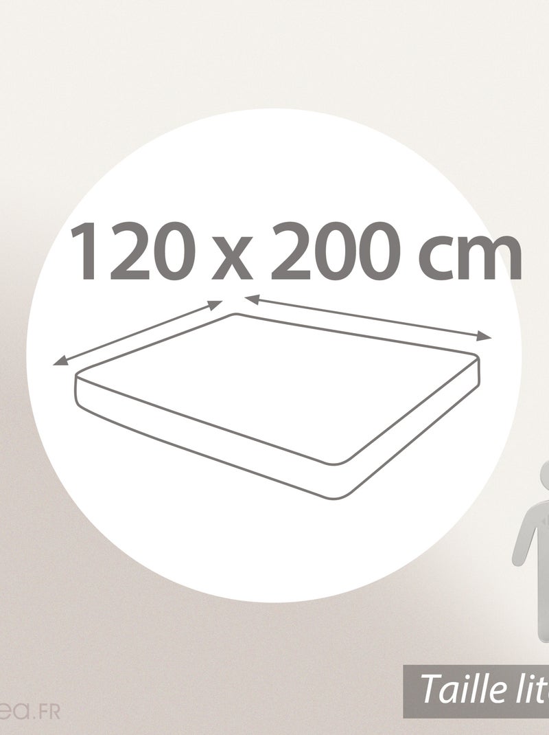 Drap housse satin VOYAGE Bonnet de 30 cm Gris chiné - Kiabi