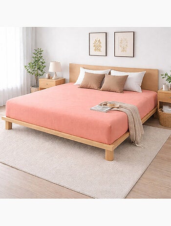 Drap-housse Sienna – Gaze de coton & coton 57 fils – Bonnet 30 cm