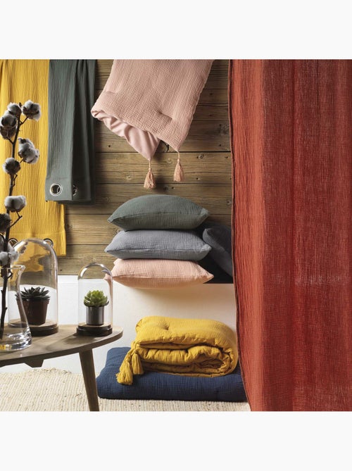 Drap-housse Sienna – Gaze de coton & coton 57 fils – Bonnet 30 cm - Kiabi