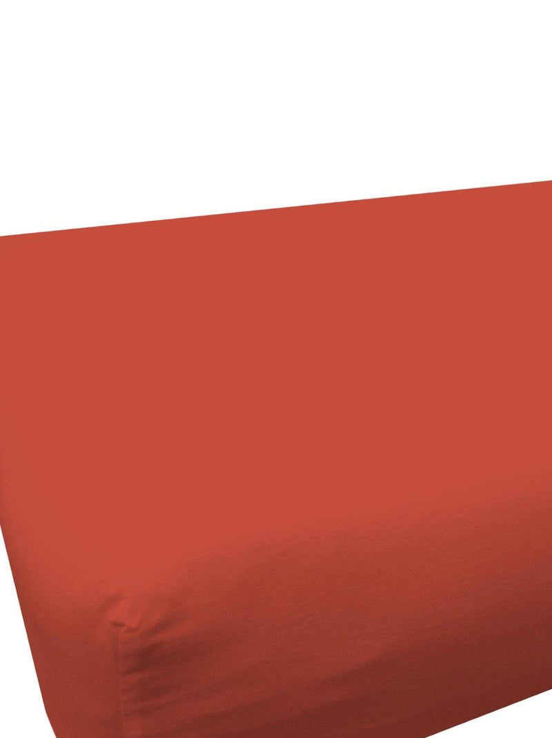 Drap housse SILLA coton issu de l'agriculture biologique Orange - Kiabi