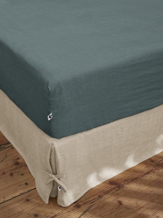 Drap housse "Soline" toutes dimensions Lin lavé - Soline Ardoise - 180 x 200 cm bonnet de 30 cm