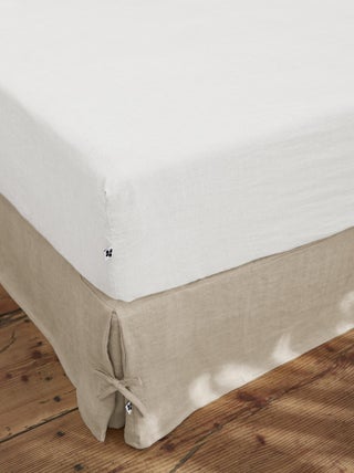 Drap housse "Soline" toutes dimensions Lin lavé - Soline Craie - 160 x 200 cm bonnet de 30 cm