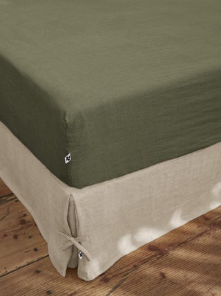 Drap housse "Soline" toutes dimensions Lin lavé - Soline Thym