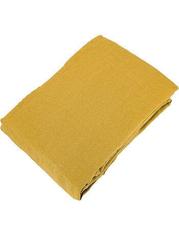 Drap housse SONATE lin lavé froissé