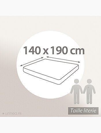 Drap housse SONATE lin lavé froissé