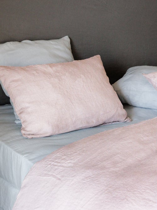 Drap housse SONATE lin lavé froissé - Kiabi