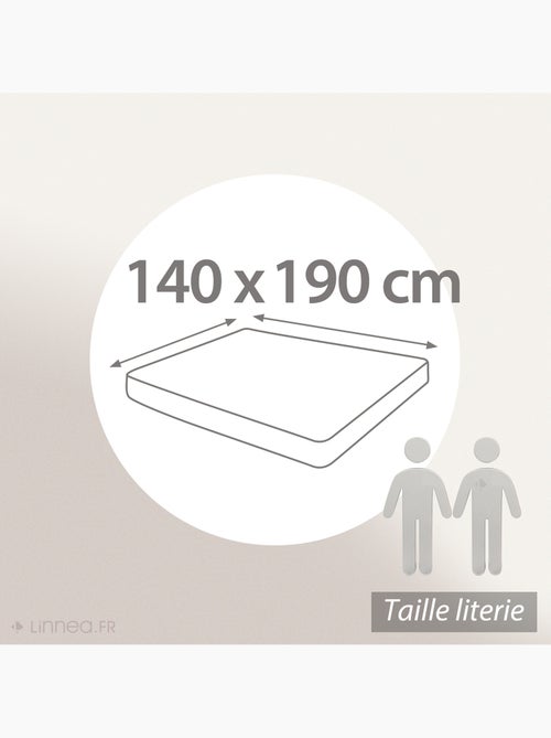 Drap housse SONATE lin lavé froissé - Kiabi