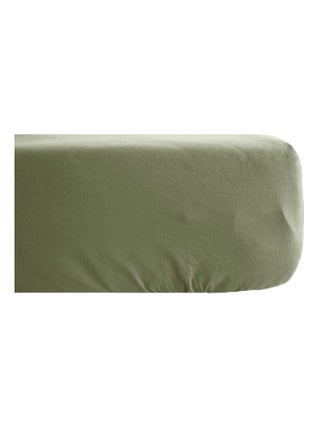 Drap housse SONATE lin lavé froissé