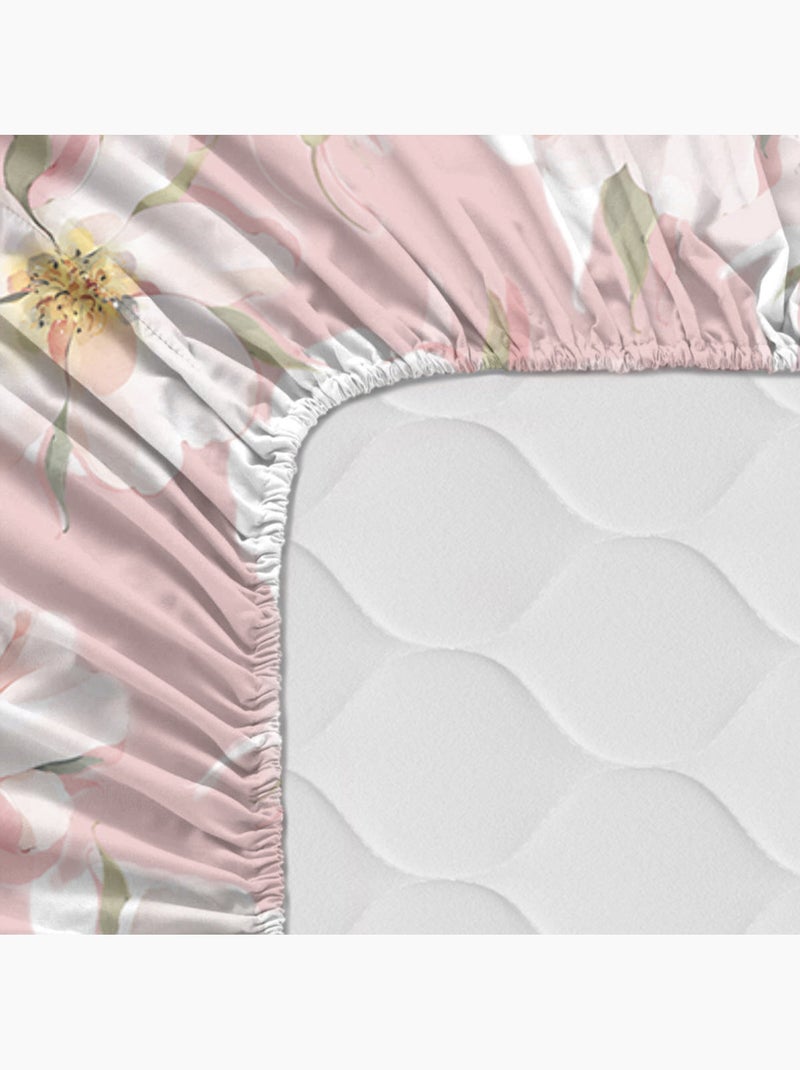Drap-housse Spring blossom "Happyfriday" Blanc - Kiabi