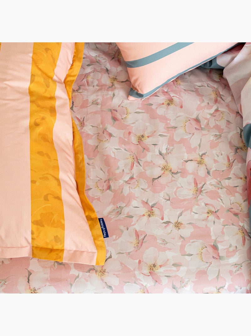 Drap-housse Spring blossom "Happyfriday" Blanc - Kiabi