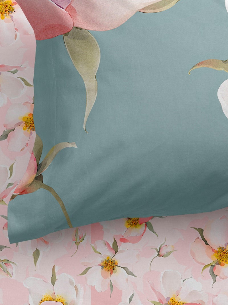 Drap-housse Spring blossom "Happyfriday" Blanc - Kiabi