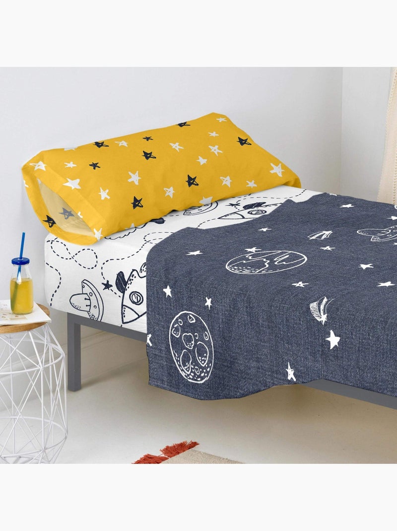 Drap-housse Starspace "Happyfriday" Multicolore - Kiabi
