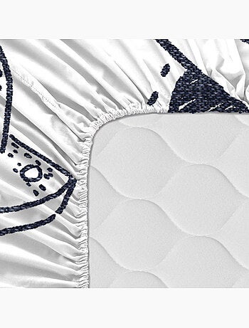 Drap-housse Starspace Lit Bébé "Happyfriday