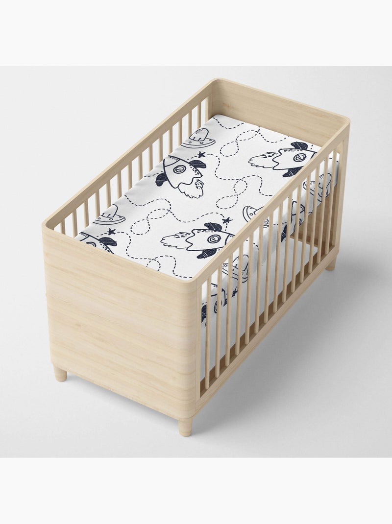 Drap-housse Starspace Lit Bébé "Happyfriday" Multicolore - Kiabi