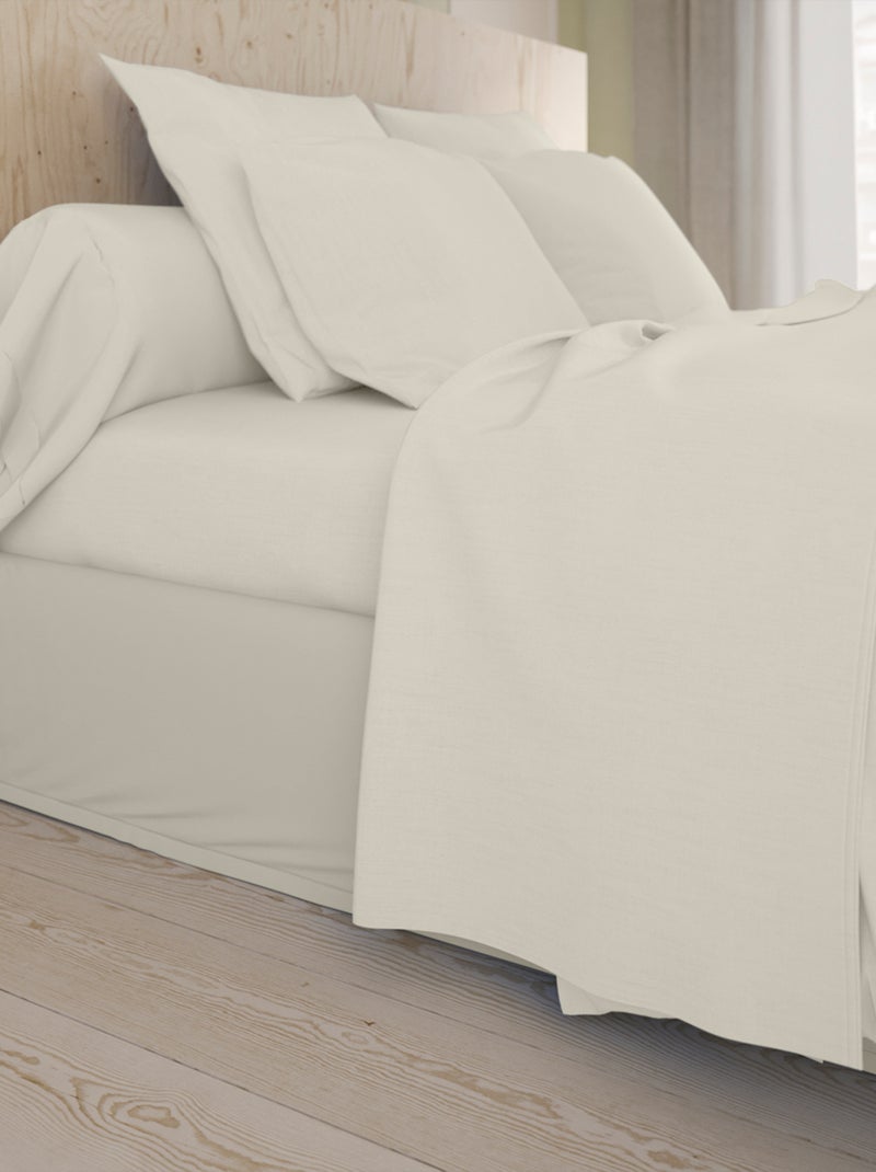 Drap Housse Studio Coton   - DODO Blanc cassé - Kiabi